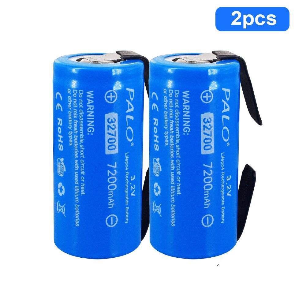 

32700 Lifepo4 3,2 В 7200 мАч 32700 Перезаряжаемая батарея LiFePO4 Cell 5C Разрядная батарея для резервного питания фонарика DIY Бесплатная комбинированная батарея 2pcs