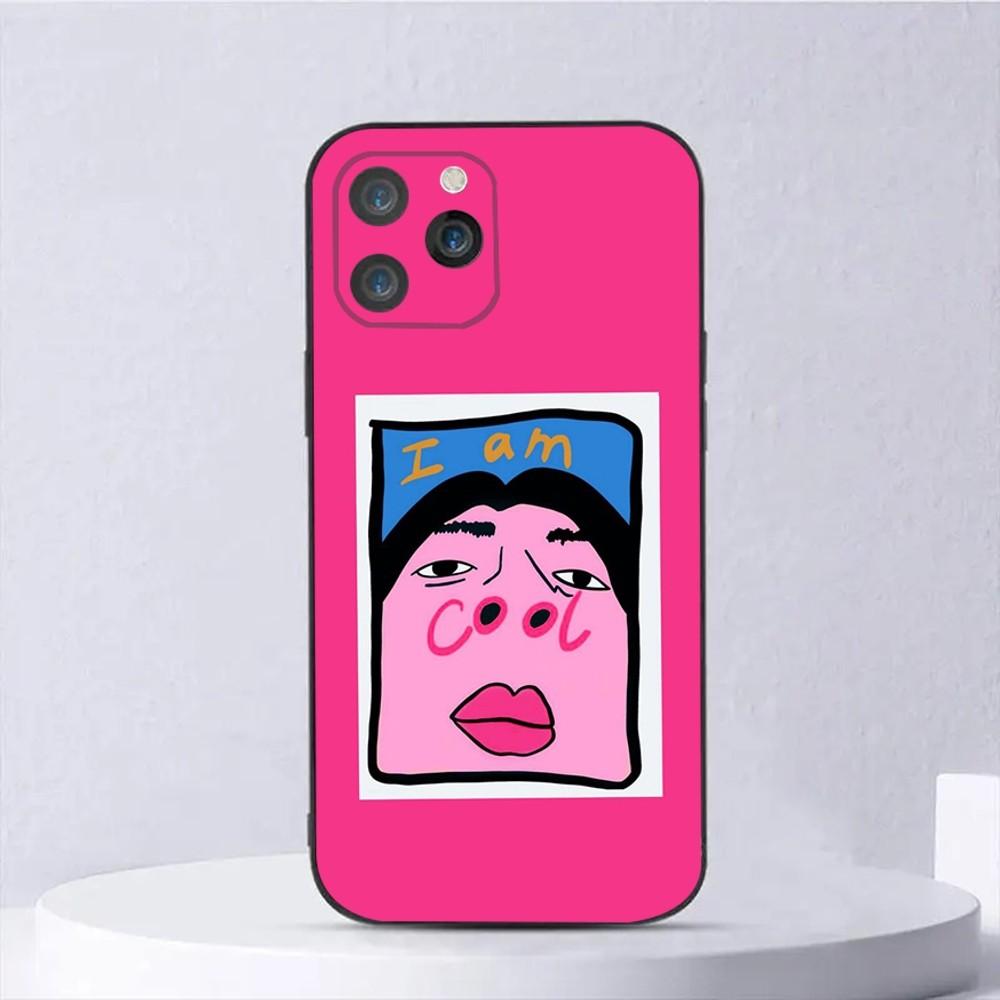 Funny I Am Cool Pattern Phone Case For iPhone 15,14,13,12,11,Plus,Pro Max,XS,X,XR,SE,Mini,8,7 Soft Silicone Black Cover