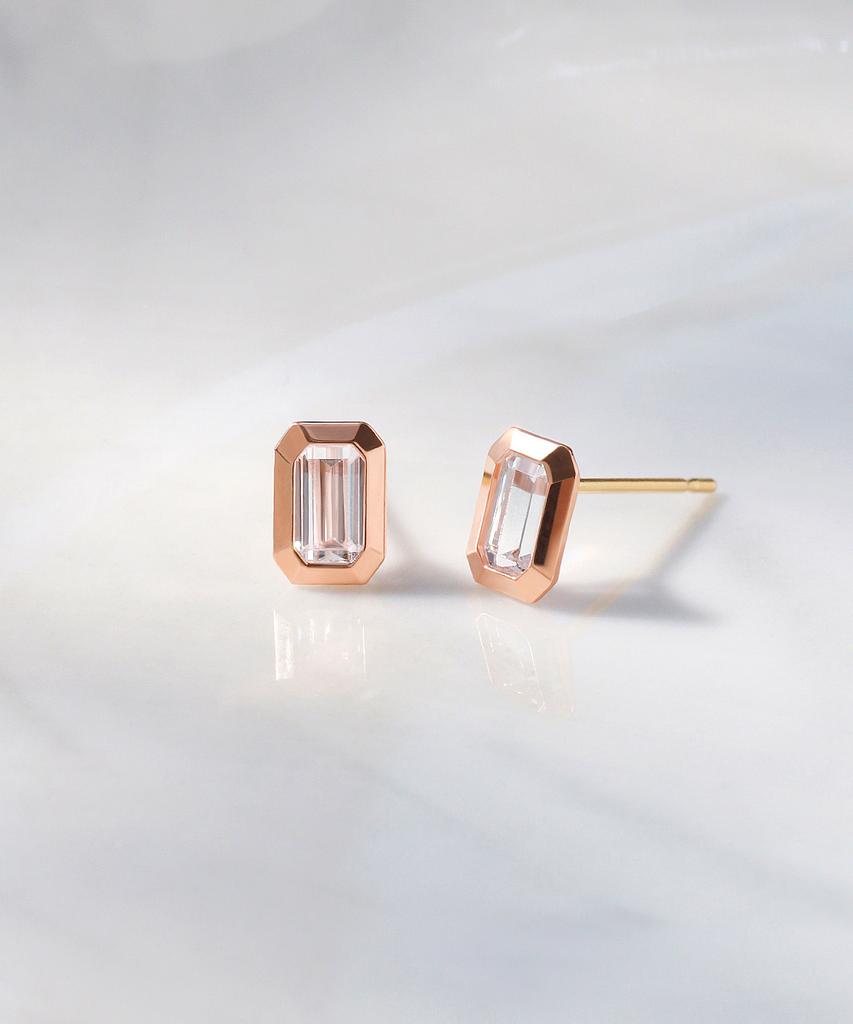 Mcel 14K Bonita Baguette Stone Earrings