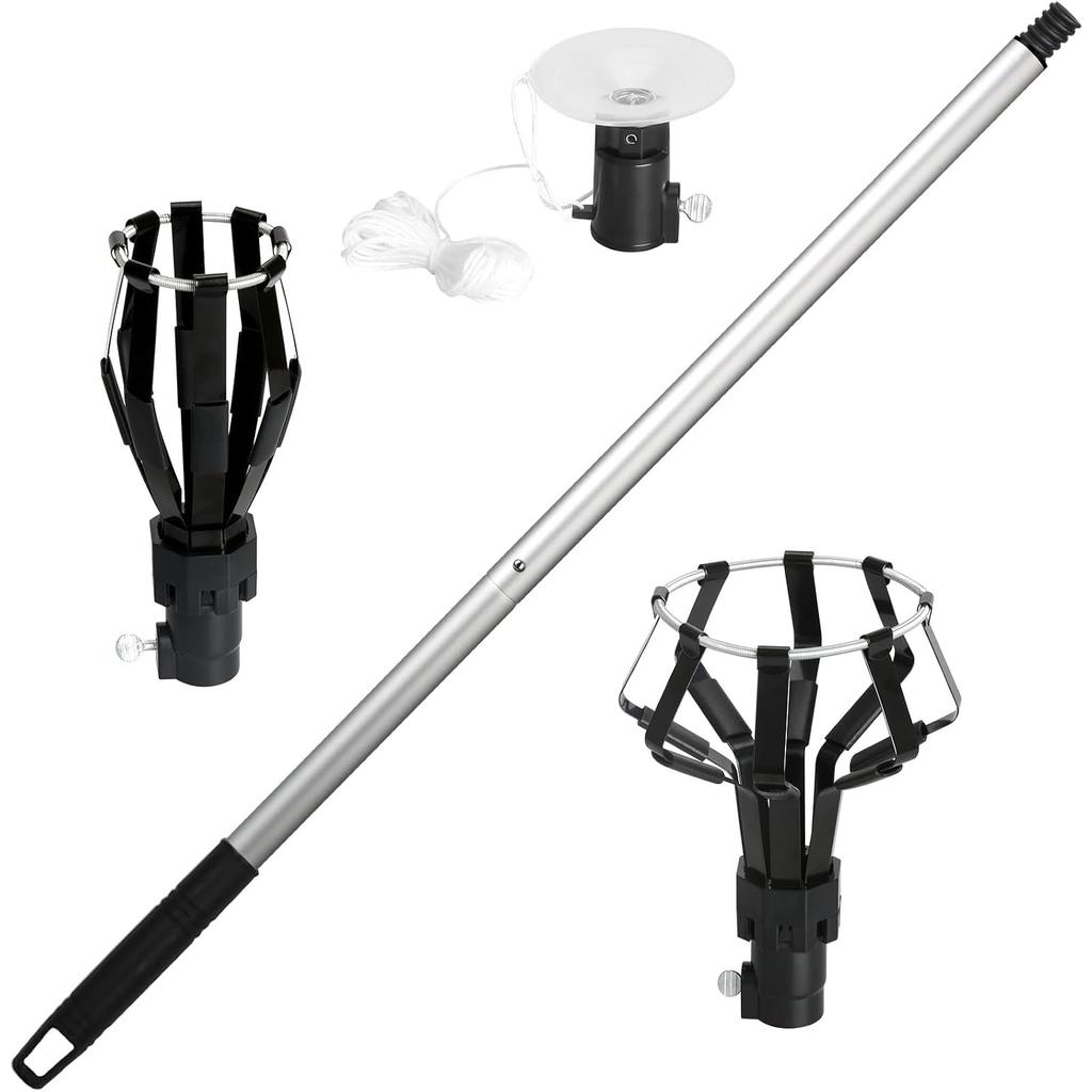 Uniarmoire 12 FT Light Bulb Changer for High Ceilings, Light Bulb Pole Changer for High Ceilings, Light Bulb Changer with Baskets and Suction Cup,