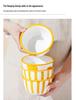 Creative Ceramic Rice and Soup Bowl - Thickened, Wide Rim, Cute Internet Celebrity Design for Fruit or Meals.