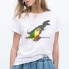 Lovely Rainbow Birds Cockatiel Parrot Graphic T Shirt Unisex Summer White Short Sleeve Tshirt Cute Top Female Tshirt Clothes
