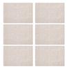 6Pcs Table Mat Set Artificial Leather Water Oil Heat Resist Multifunctional Textured Placemat for Restaurants Kitchens