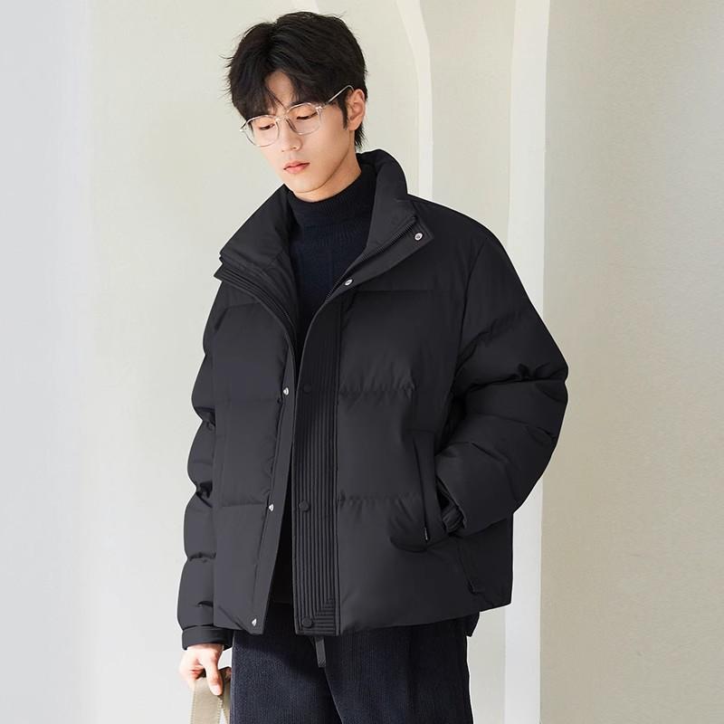 

Simple men s stand-up collar down jacket men s high-end Korean version slim warm fashion down jacket winter new padded clothes L