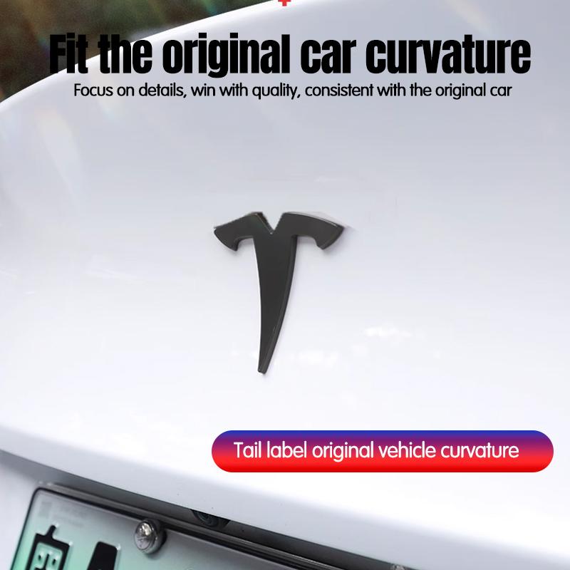 3D ABS Chrome Red Line Black Logo DUAL MOTOR Emblem Letters Car Styling Trunk Badge For Tesla 3 Y S X DUAL MOTOR Accessories