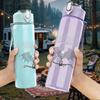 1PC White Eagle Wing Minimalist Silhouette Print 750ml Portable Sports Water Bottle Leakproof Gym Outdoor Travel Drink Cup