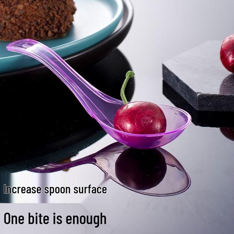 ZISIZ Thickened Disposable Plastic Spoon