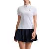 FILA Athletics Tennis Series Fashion Casual Versatile Sports Knit Short Sleeve Polo Shirt Women Polo Shirts Jade-White A11W523104F-WT