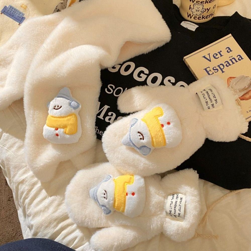 Thicken Neckerchief Wrap Cartoon Neck Warmer New Gloves  Winter
