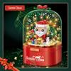 Christmas Decoration Music Box Merry Christmas Music Theme Floating Snow Light Santa Claus Snowman Music Box Xmas Birthday Gift