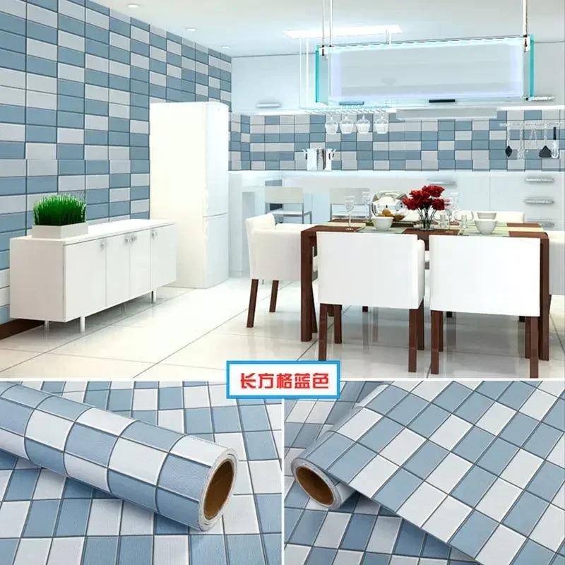 40/60cm Ölfest Küchenmöbel Wandaufkleber Selbstklebend Badezimmerfliese 3D Wasserdicht Vinyl Schrank Tapete
