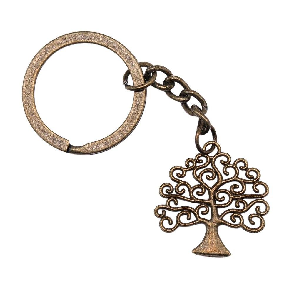 Tree Of Life Klíčenky Ozdoby Předměty Výroba šperků Velikost prstenu 28 mm