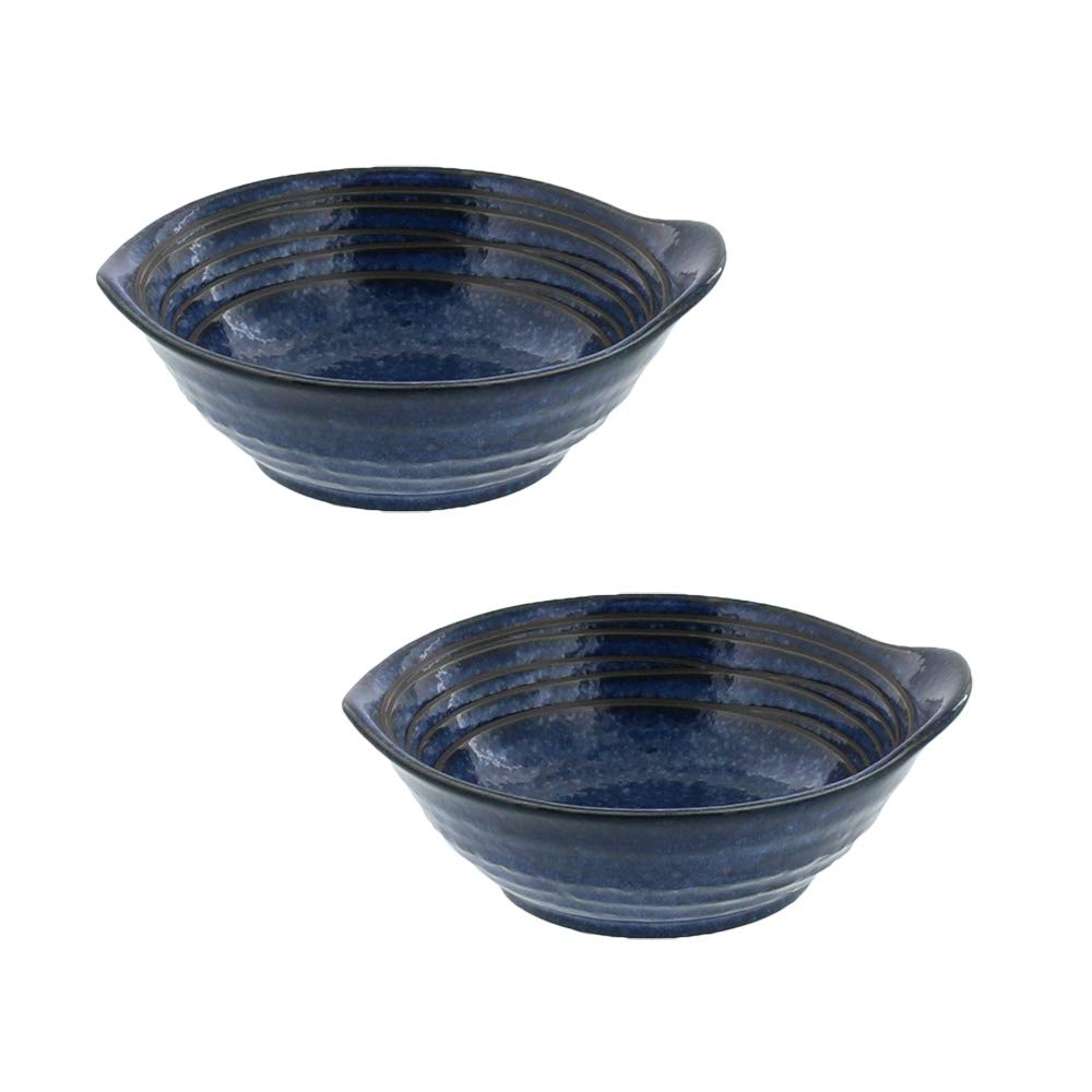 

Tableware East Japanese Tonbuki Small and Side Plate Set of 2 Tableware (Pot) Bowl, Bowl, (Navy Kiln-Varied Color),