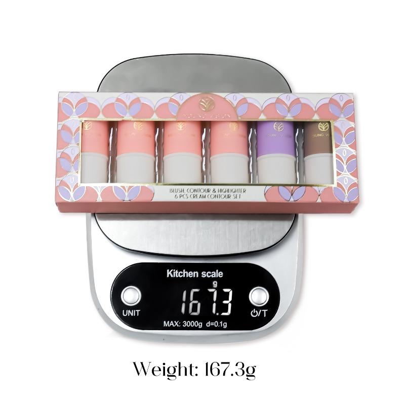 YOUNG VISION Multi-Purpose Makeup Stick 6 Colours Highlighter & Contour Balm Rouge & Matte Blush Stick Set