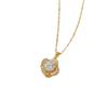 Women's Titanium Steel Rotatable Flower Necklace - Fashionable, Simple, Versatile Clavicle Chain Jewelry.