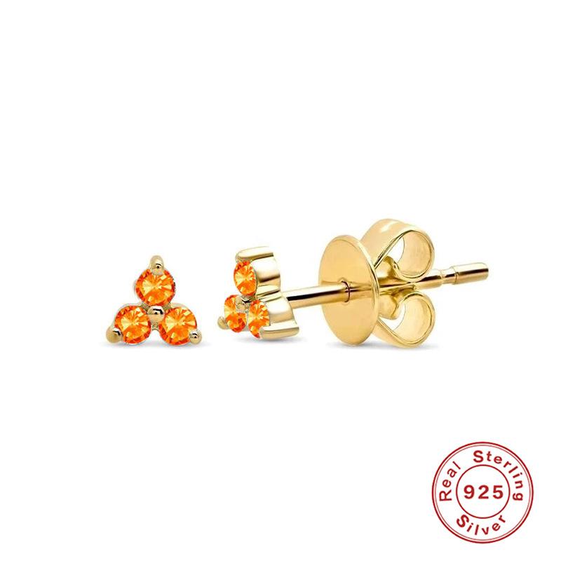 

Cute And Small Lucky Grass Clover S925 Sterling Silver Turquoise Three-Petaled Flower Stud Earrings Earrings Earrings Pendant 925 Silver