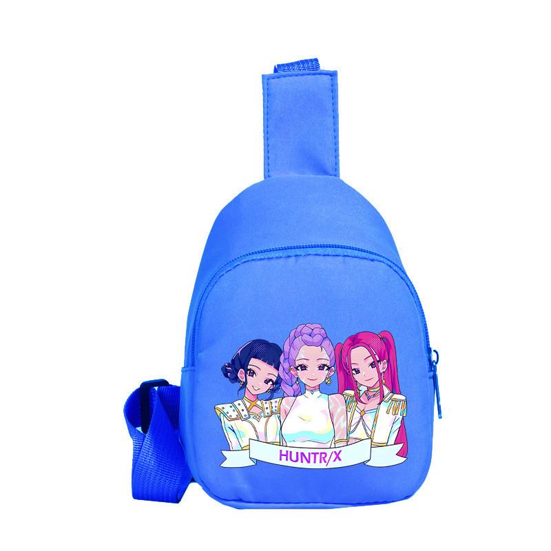 Kids Girls Kpop Hunters Rumi Zoey Mira Printed Student Lightweight Breast Bag Casual Messenger Bags
