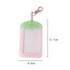 Cute Transparent Keychain Card Holder 3-Inch Strawberry Photocard Holder Idol Photo Card Protector Acrylic Photo Card Case Girls