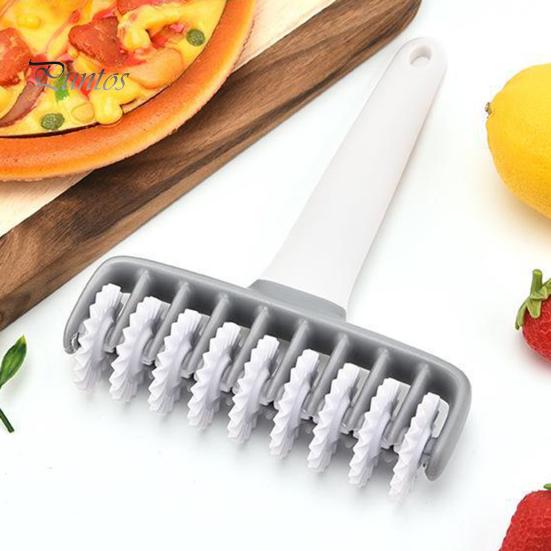 Multifunction 1 Set Pizza Dough Roller Cutter Baking Tool PP Lace Flat Rolling Pin Punch for Restaurant