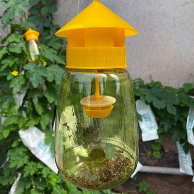 Fruit Fly Trap Outdoor Hanging Drosophila Trap Reusable Fruit Flies Cather Jar Melon Fly Trap for Orchard Vegetable Garden