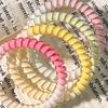 2 Stück Set Telefonkabel Scrunchies Spiralförmige Haargummis Farbverlauf Gummiband Elastisches Haarband Haarschmuck