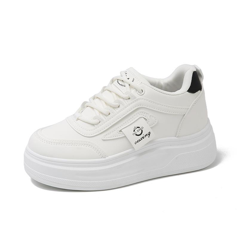 

Women s comfortable popular lightweight thick sole heightening anti-slip cushioning arch support not tired feet leisure sneakers 35 білий