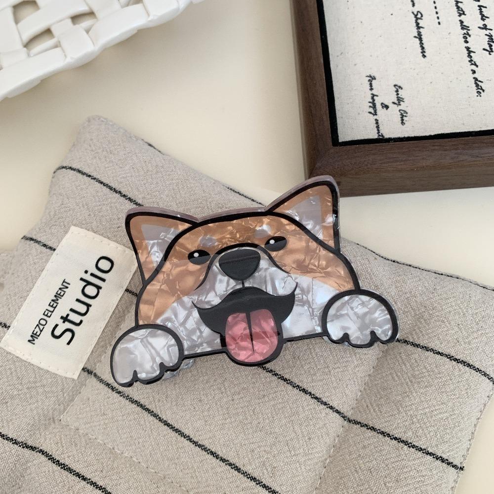 Puppy Cartoon Dog Hair Claw Acrylic Hair Clip Chihuahua Small Shark Clip  Woman