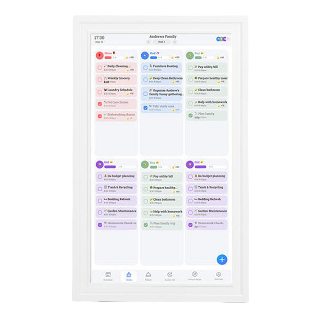Smart Digitaler Kalender 15,6 Zoll HD Touchscreen WLAN Digitaler Bilderrahmen e Familienkalender Planer mit APP für   9.0