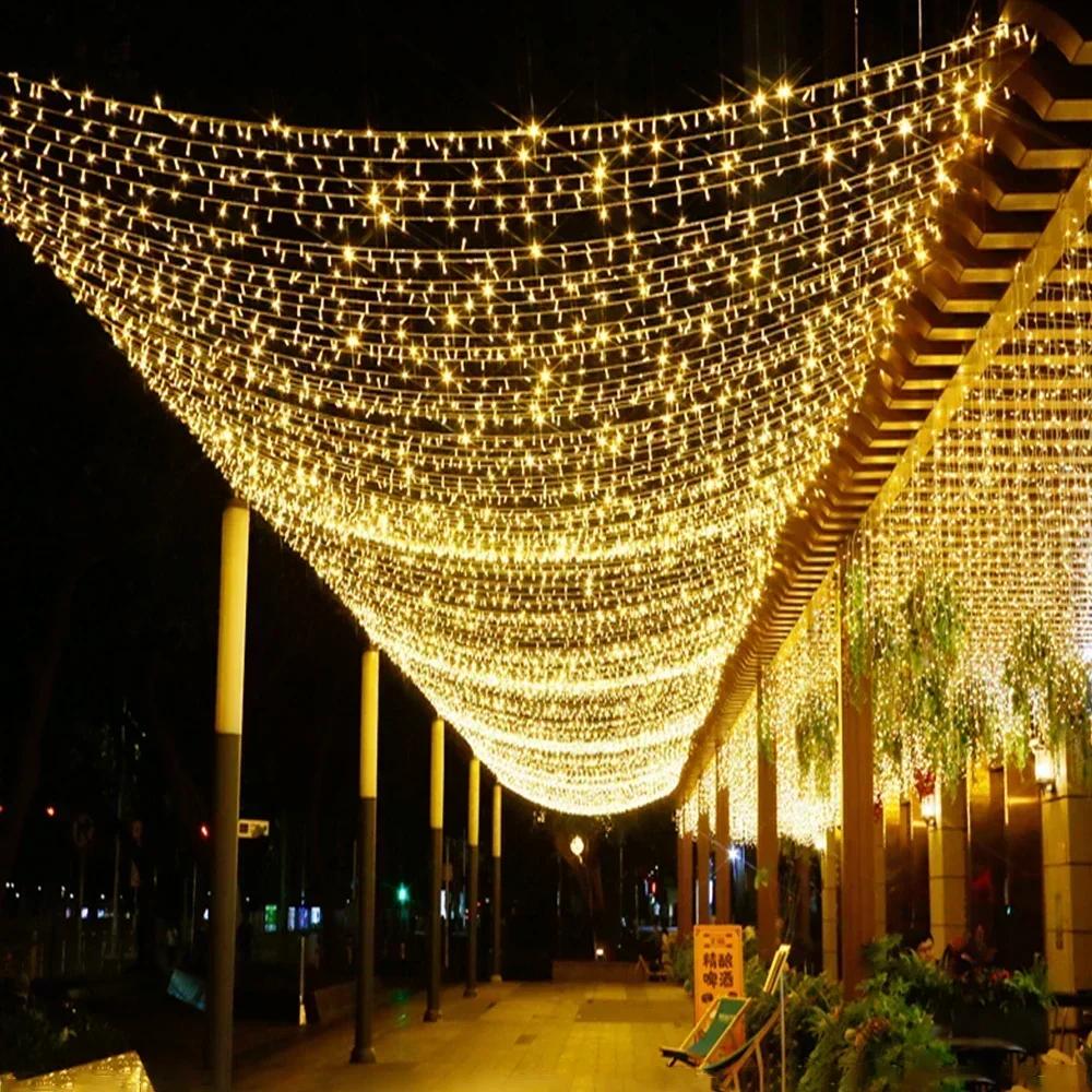 10M 20M 50M 100M Christmas Garland Lights Led String Fairy Light Festoon Lamp Outdoor Decorative Lighting for Wedding Party