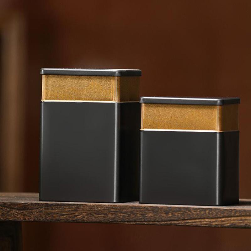1 Pcs Mini Empty Tea Tin Can Household Green Black Tea Sealed Jar Portable Home Small Tea Packaging Box Tinplate Storage Cans