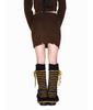 Youth Bath Damage Band Mini Skirt_Brown