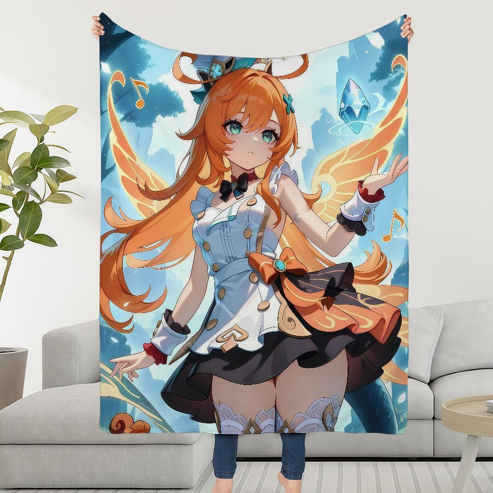 

Genshin Impact Escoffier Blanket Throw Super Cosy Plush Living Room Sofa Couch Childish Birthday Gifts 75cmx90cm