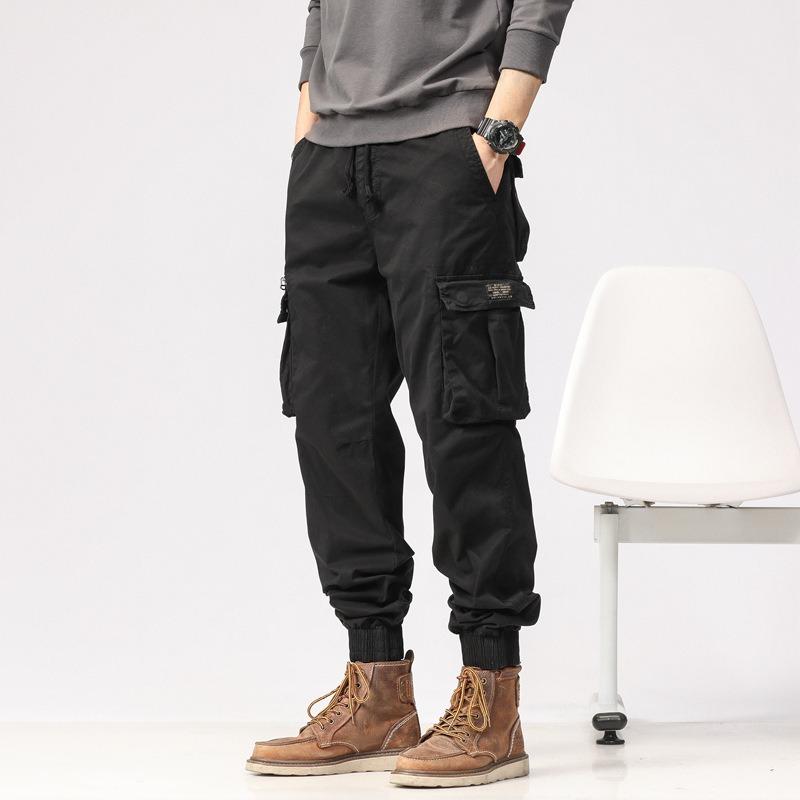 Men's Toe-tied Overalls Loose Casual Outer Wear Trousers High-end Blue Tide Brand Outdoor Pants Men's Clothing