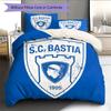SC Bastia Pattern Bedding Home Decoration Birthday Gift (1 * duvet cover + 2 * pillowcase, without core)