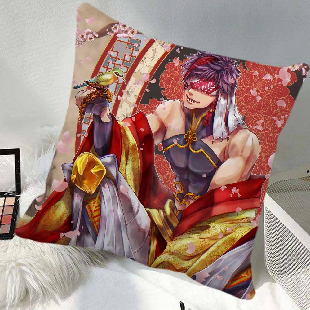 Anime Qin Shi Huang Pillow Case Square Pillow Bedroom Sofa Leisure Comfort Cushion Car Home Decoration