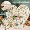 Wedding Guest Book Wooden Heart-shaped Guest Book Wedding Box Personalized Nuptial Attendee Board Decoration for Reception