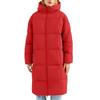 Autumn Winter New Mid-Length Thickened Upgraded Plus Size Fashion Casual Hooded Solid Color Cotton Jacket for Women