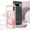 For Google Pixel 8 Pro TPU Case with IMD Marble Pattern Electroplated Back Cover