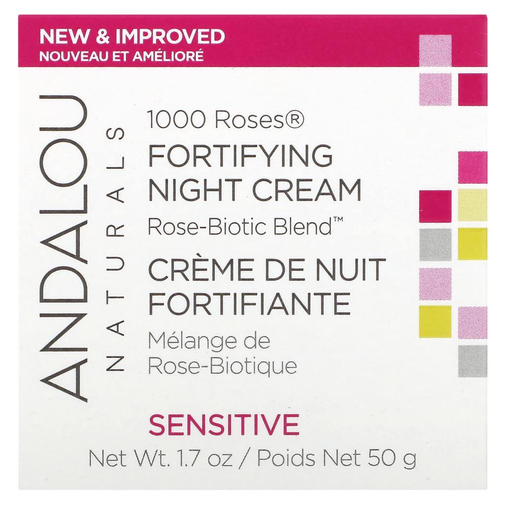 1000 Roses, Fortifying Night Cream, Sensitive, 50G (1.7 Oz)