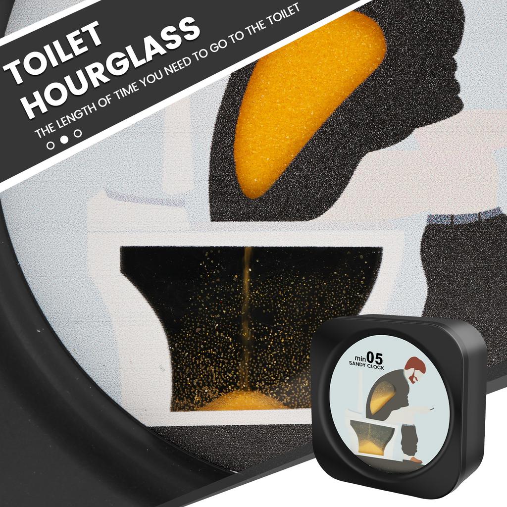 1 Pc Bathroom Timer Funny Bathroom Timer Reusable Plastic Toilet Hourglass Poop Timers Practical Bathroom Sand Timers for Home