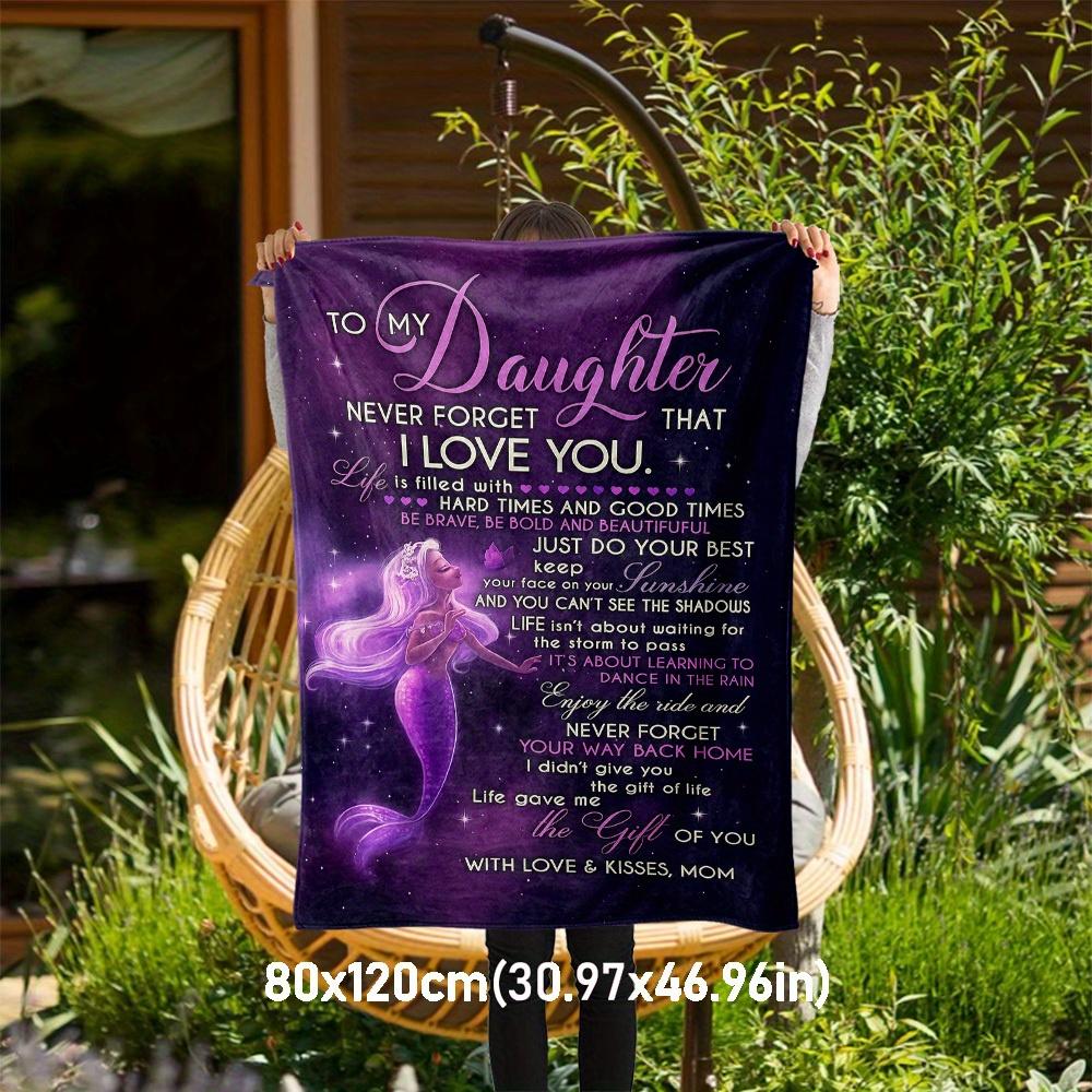 1pc Daughter Love Blanket for Sofa Bed Soft and Light Bedding Ideal for Picnics, Ultra-Soft All-Season Throw for Outdoor Travel - Christmas-c0803024