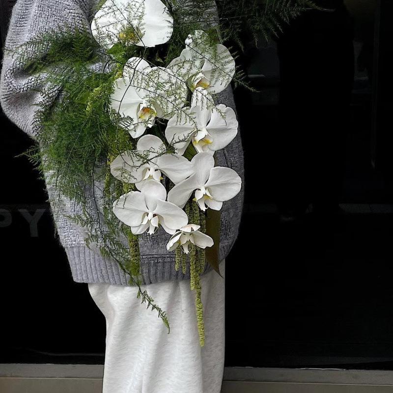 Mori-Style Garden Wedding Photography with French, Korean, and Waterfall Elements