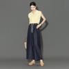 Women's Lyocell Blend Relaxed Cropped Wide-Leg Denim Jeans