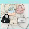 Trendige Mini-Schultertasche im koreanischen Stil für Jungen und Mädchen in stilvollen Unifarben