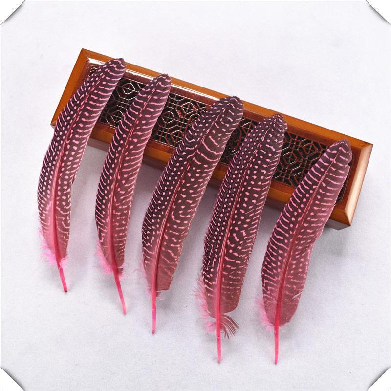 10pcs Wing Pheasant Feathers Spotted Guinea Fowl Plumas Diy Feathers for Jewelry Making Wedding Decoration Plumes Crafts 17-22cm