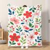 Fflannel Blanket 1pc Floral Themed Nature Art Soft Comfortable and Warm This Nap Blanket/sofa Blanket Is Suitable for All Seasons