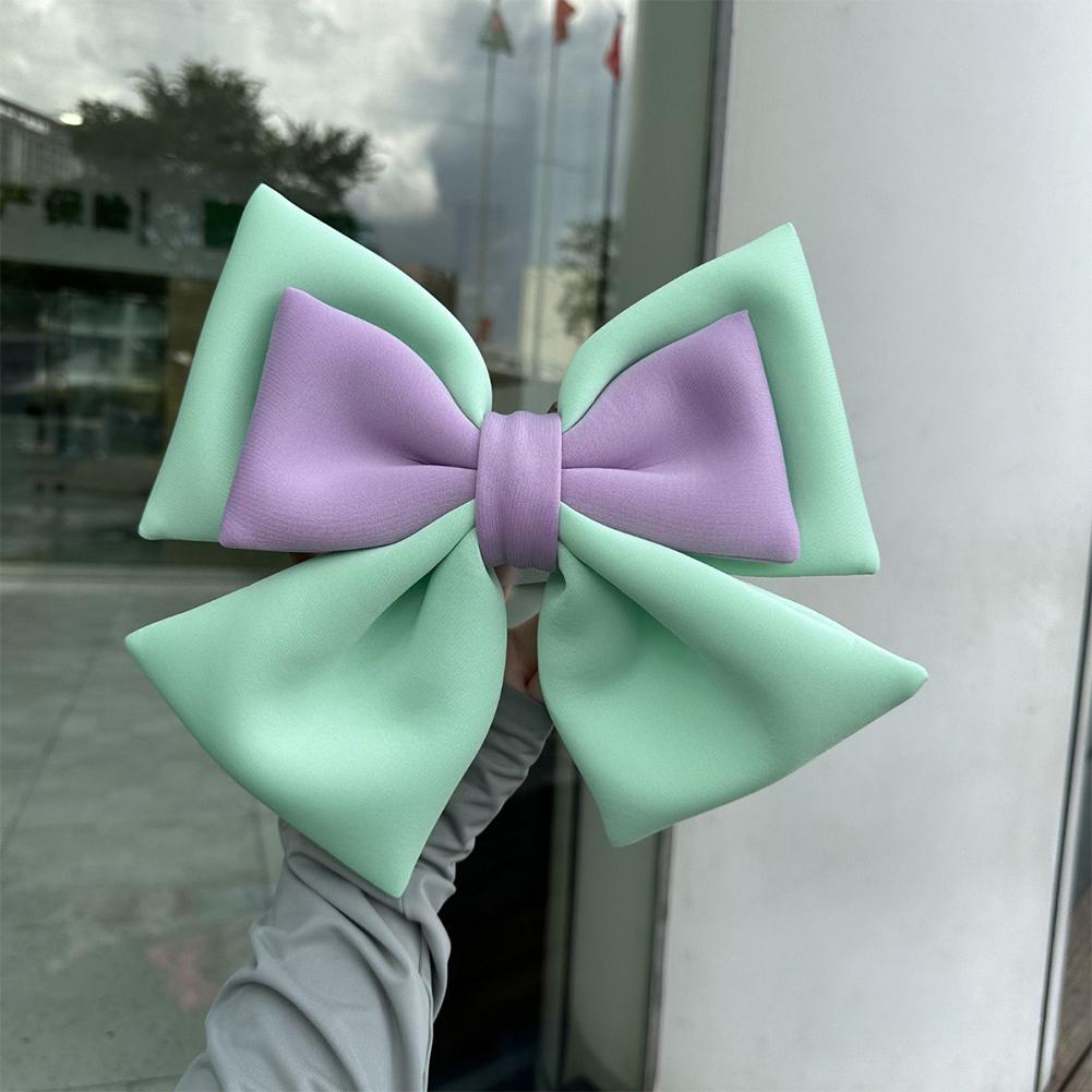 Dual-color Bow Motorcycle Helmet Decoration Electric Bike Helmet Accessories for Car Body Decoration Bowknot For Girl Women