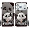 Für Apple 17 Tier Hülle Löwe Panda Leder Handyhülle Für iPhone 17 Pro Max Air Wallet Flip Coque Karte Magnetisch Schutzhüllen