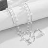 Women's Long Imitation Pearls Necklace with Sexy Tassel - Elegant Simple Pearl Jewelry Accessory
