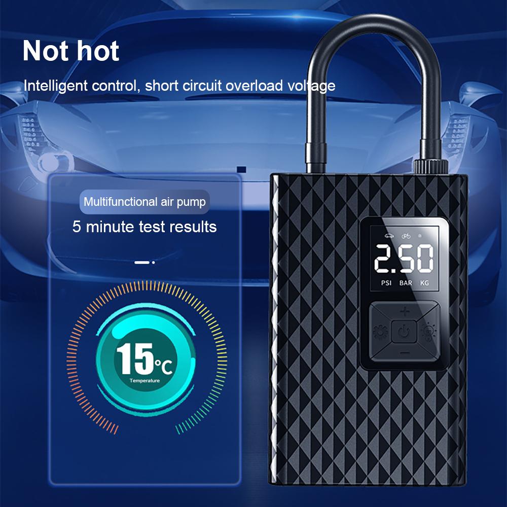 150PSI Car Air Pump Tire Inflator 120W Portable Air Compressor Digital Cordless Car Tyre Inflator For Motocycle Bicycle Balls